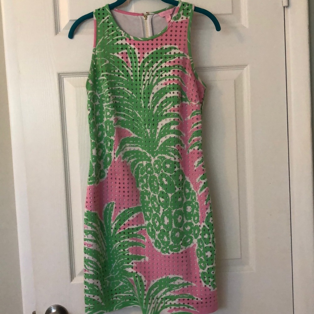 Lilly Pulitzer Pink and Green Pineapple Dress